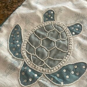 Beautiful beaded nautical themed table runner.